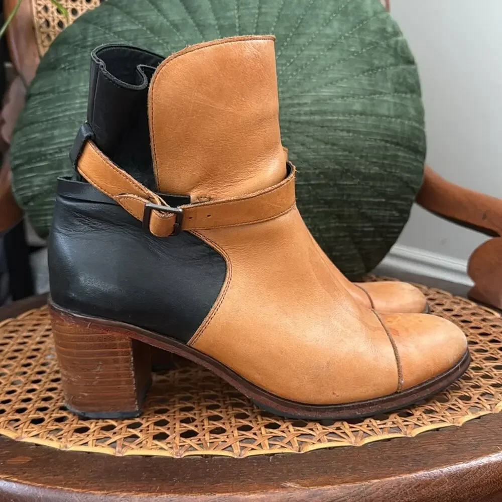 Wolverine 1000 Mile by Samantha Pleet Bonny Black & Tan Leather Boots - Picture 2 of 8